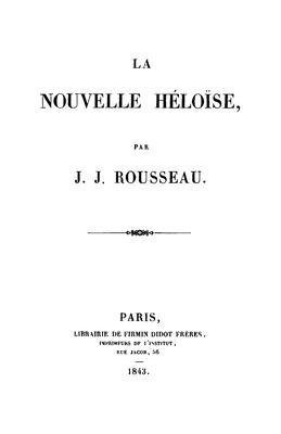 Couverture de Rousseau - La nouvelle Héloïse (Gallica)